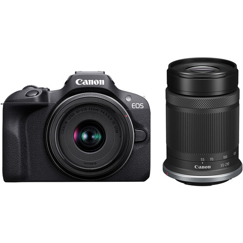 Canon EOS R100 Mirrorless 18-45mm & 55-210mm Lenses